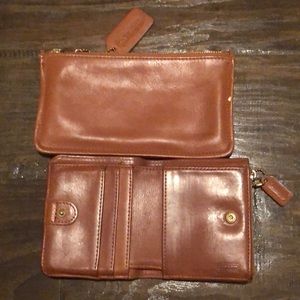 Coach wallet and cosmetic bag